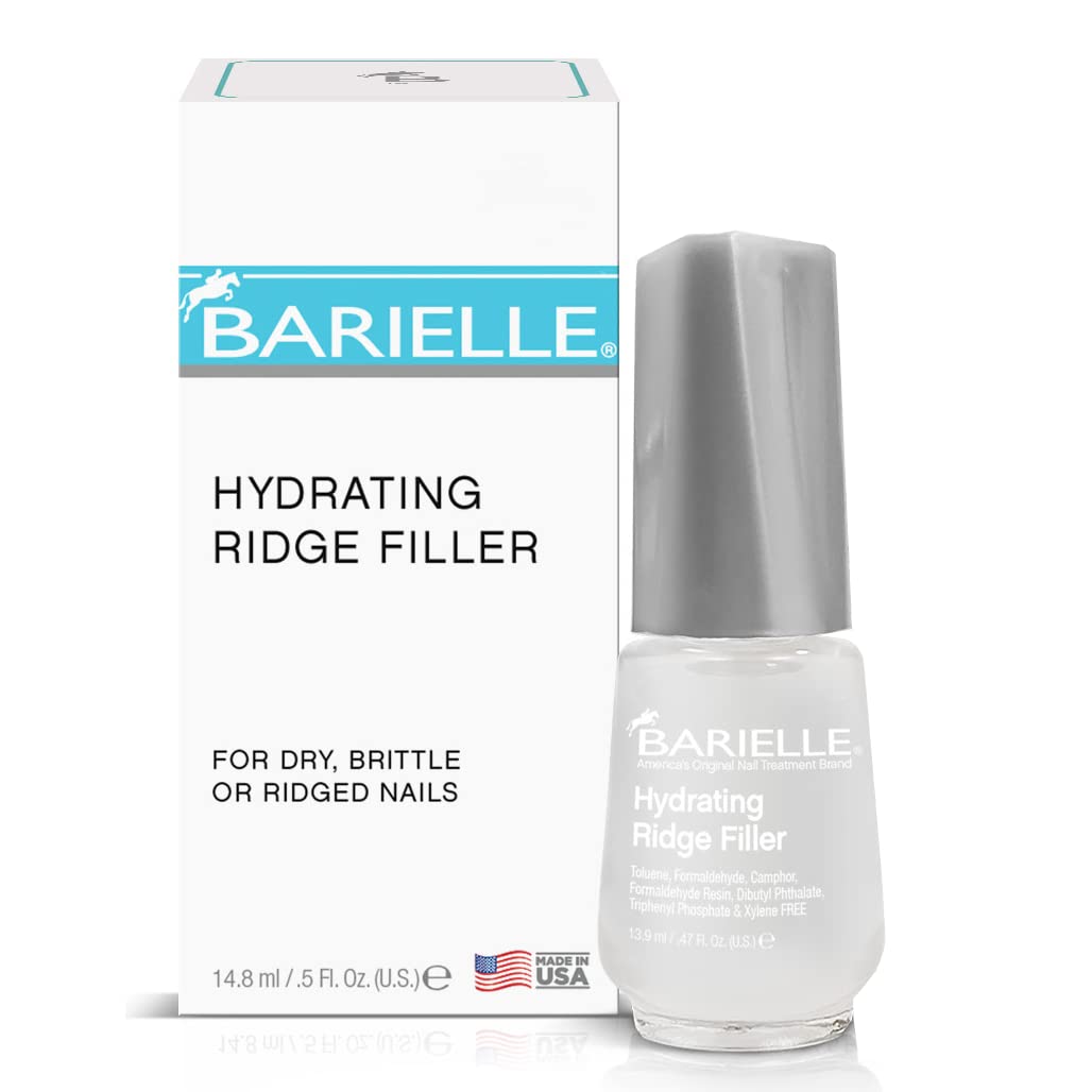 Barielle Hydrating Ridge Filler, With Silk Protein Fibers, Fill and Smooth Unsightly Nail Ridges, For Dry, Brittle or Ridged Nai