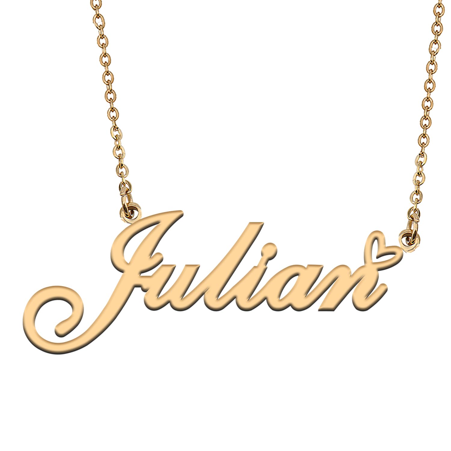 HUAN XUN Dainty Customized Name Pendant Julian Personalized Name Necklace Jewelry Best Friends Birthday Gifts