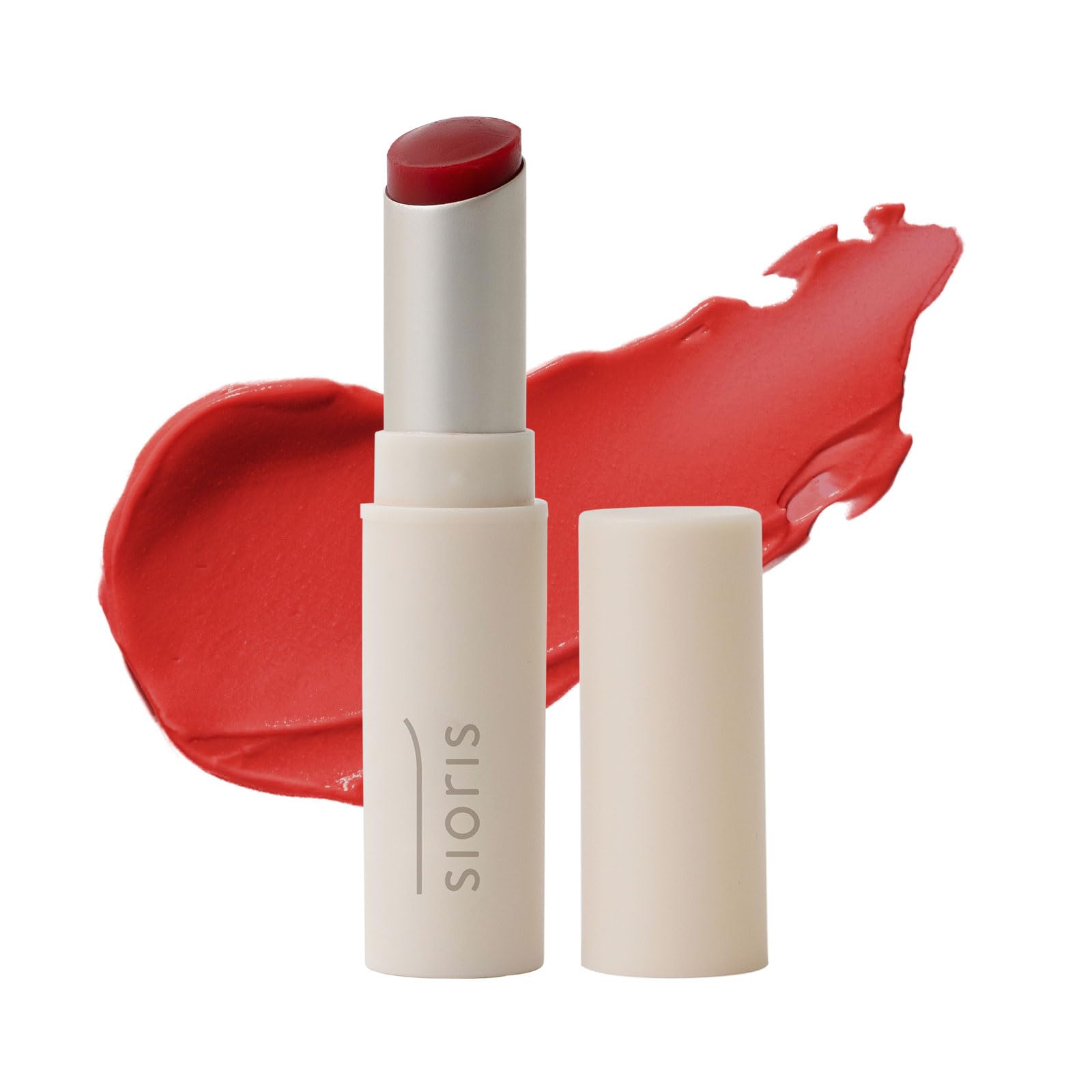 Lip Butter - Lipsafer Color Balm Reddish, Nourishing Lip Care with Cupuau Seed Oil & Camellia Oil, Petrolatum-Free, Dye-Free, Fr