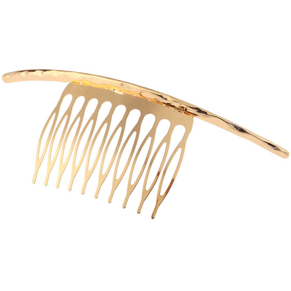 2Pcs French Twist 10 Teeths Comb Alloy Metal Bridal Wedding Hair Side Comb Headpiece Hair Jewellery Fashion Accessory for Women