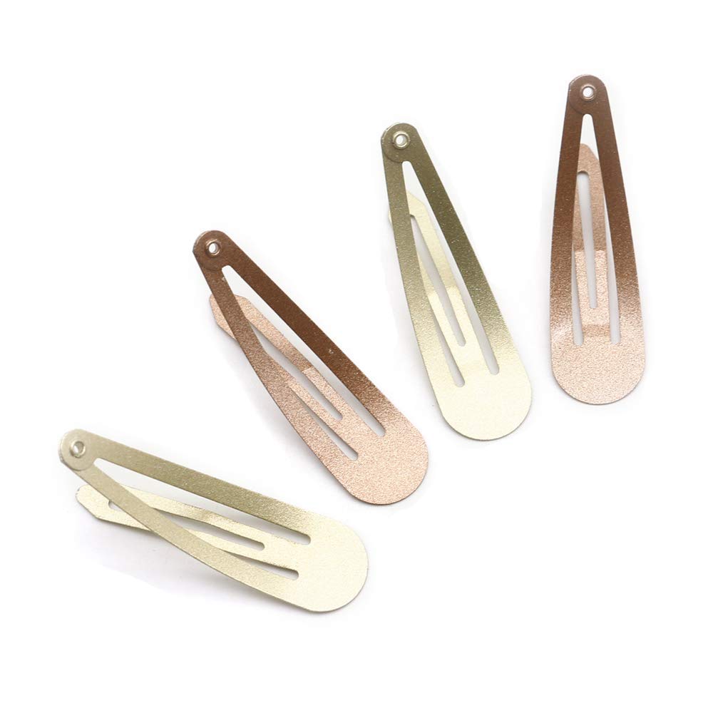 Dofash 5Cm/2In Metal Snap Hair Clips For Women Hair Barrettes Hair Grips Hair Accessories Girls Hair Clips 12 Count/Caramel Blon