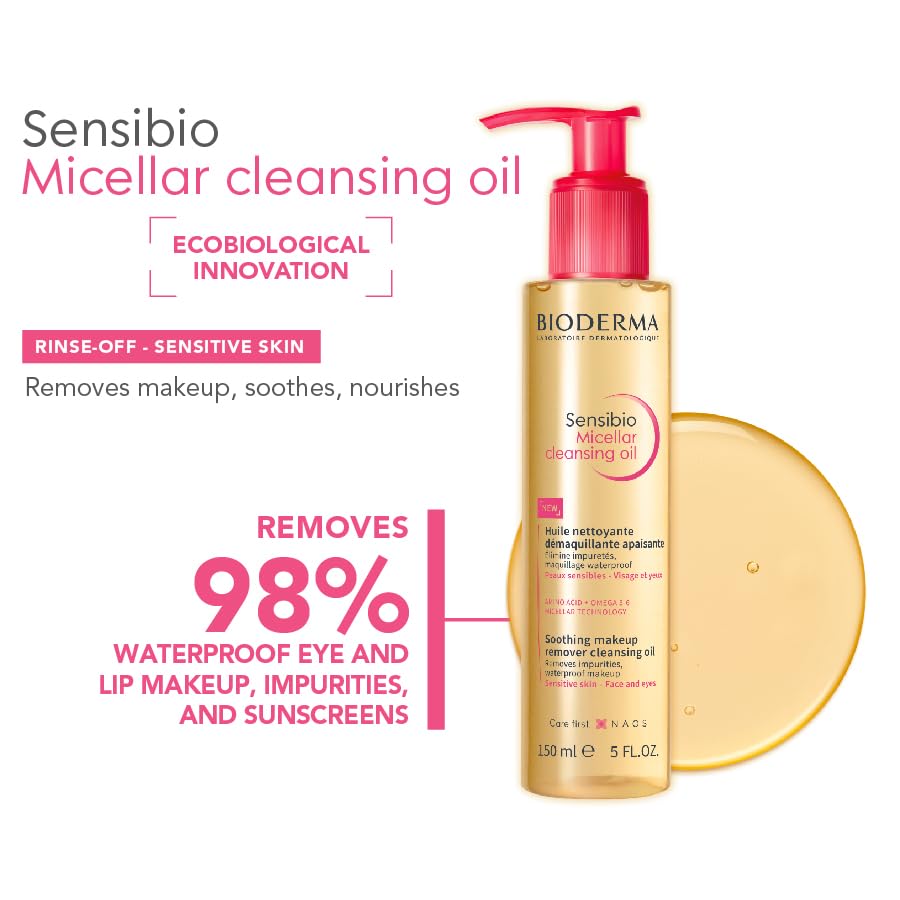 Bioderma - Sensibio Micellar Cleansing Oil 150ml - The 1st eco-biological micellar oil that cleanses and cares for the skin
