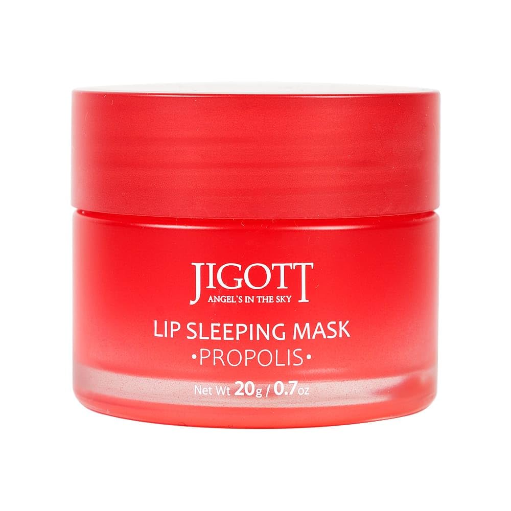 Jigott Lip Sleeping Mask [Propolis] Net Wt 20g/0.7oz - Overnight Lip Mask, Sleeping Lip Mask for Dry Lips, Moisturizing Lip Balm