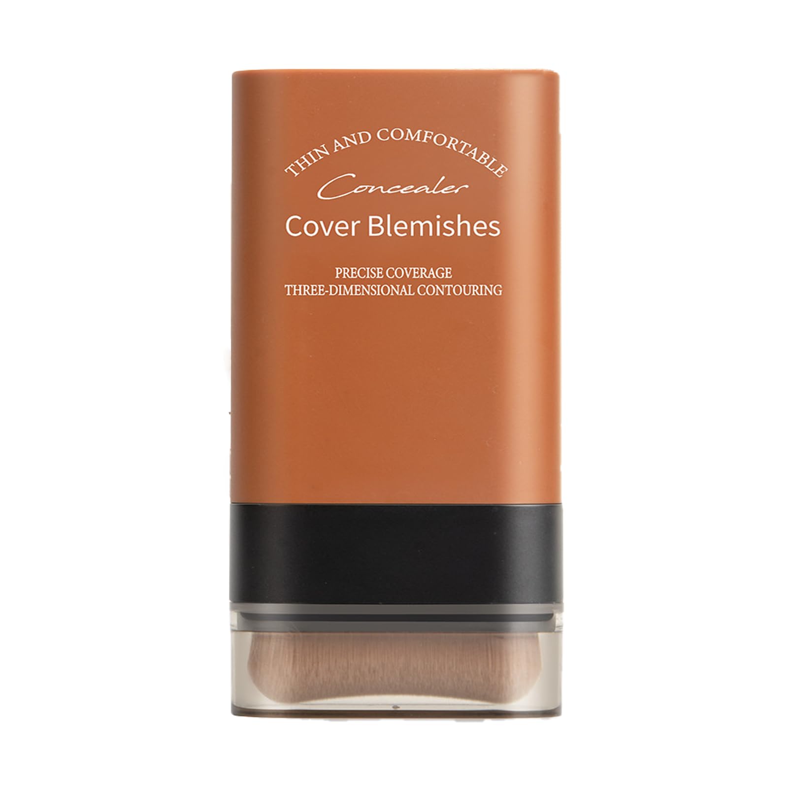 Sculpting Stick for Cheekbones & Jawline, DualEnded Foundation & Concealer Brush, Full Coverage Stick for Dark Circles, Instant
