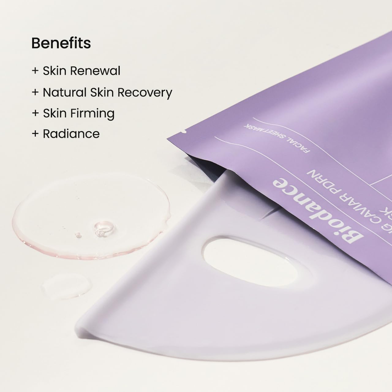 BIODANCE Rejuvenating Caviar PDRN Deep Mask, Skin Firming Hydrogel, 4 Count, Overnight Treatment for All Skin Types, 1.19oz (34g)
