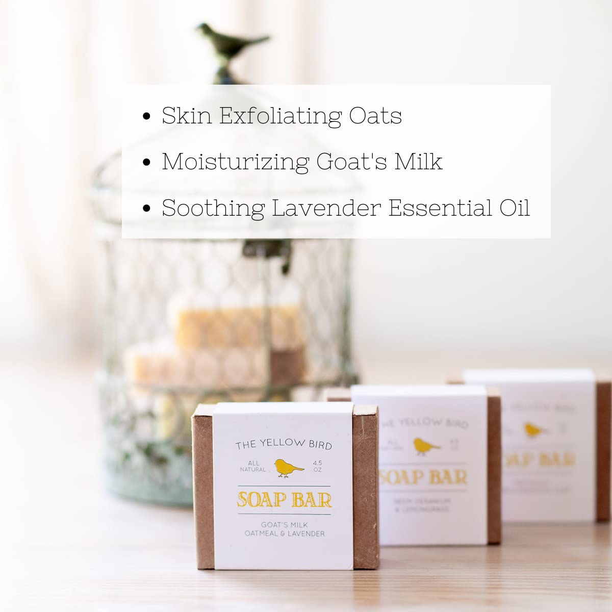 Lavender Goats Milk Soap Bar With Oats - Gentle Exfoliating Bath Soap. Moisturizing Dry Skin Face & Body Wash. Mild Natural And