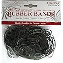 Donna Collection Elastic Bands, Black, 200 Count