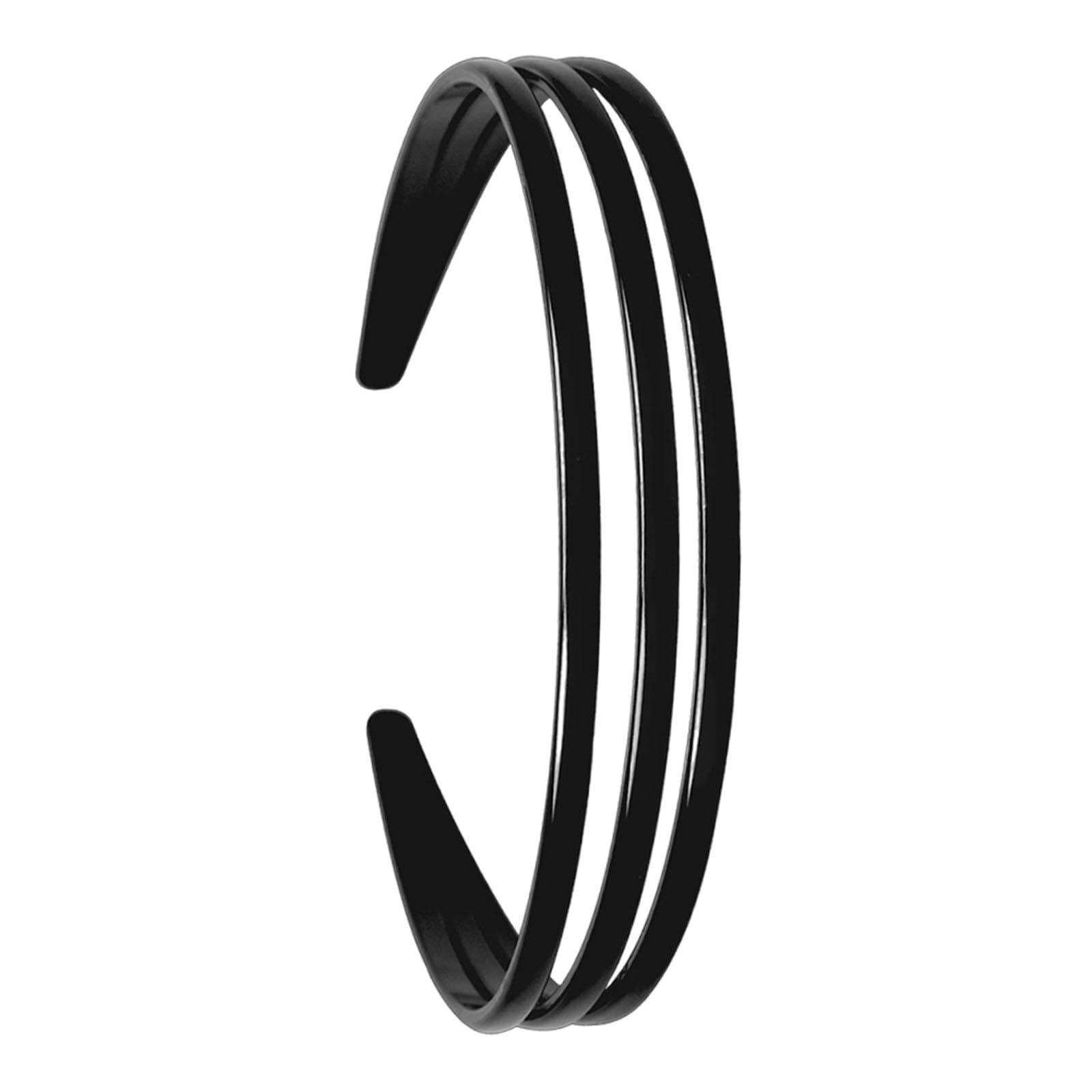 HEAVENGLOW Ladies Women Triple Row Headband for Make up, Sports Accessories PC Material Black|Hair Accessories|Clothing, ShoesAc