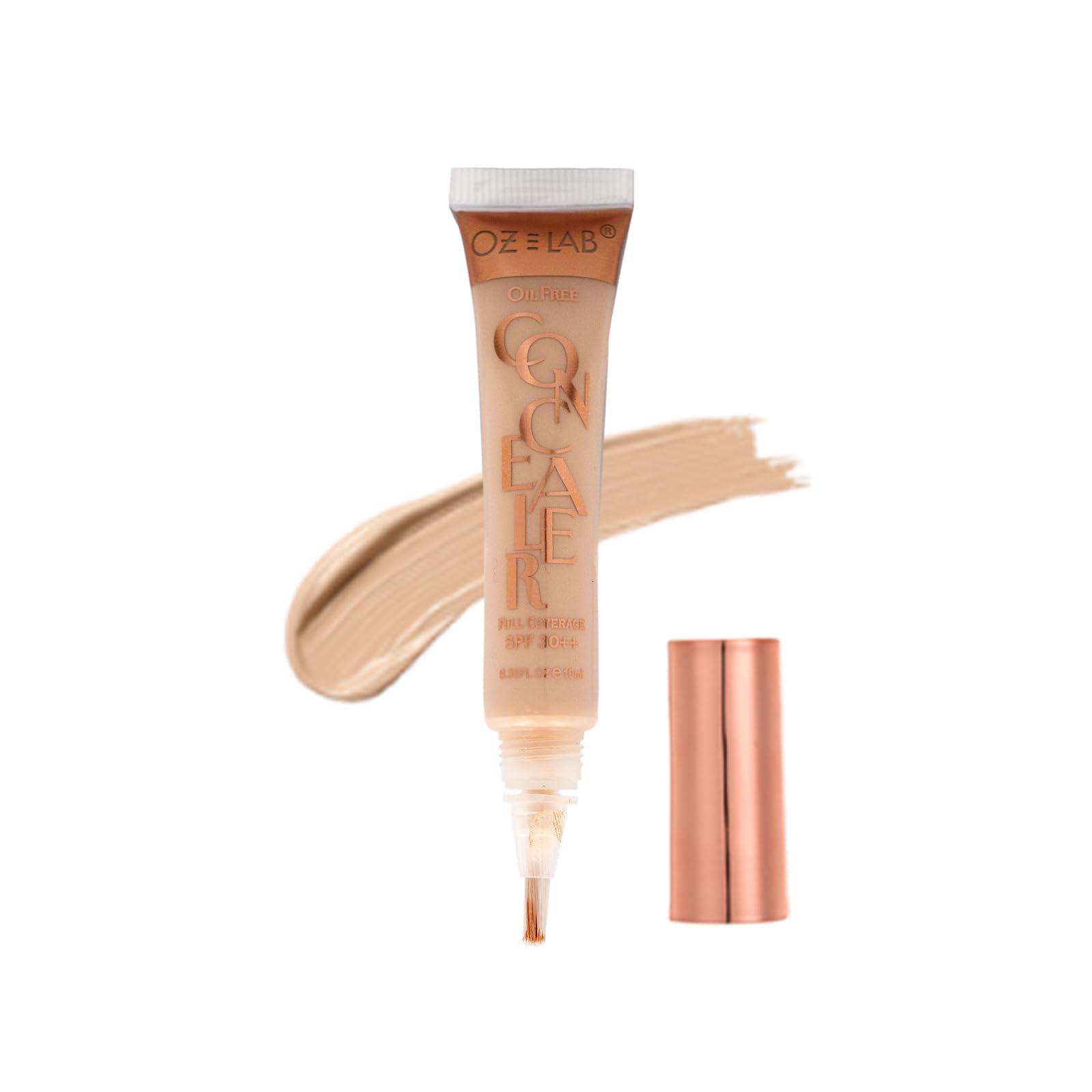 Oz Lab Beauty Hide and Chic Liquid Concealer  Beige (HC04)  Full Coverage, Lightweight, Matte Finish, SPF 30++, Vegan, Cruelt