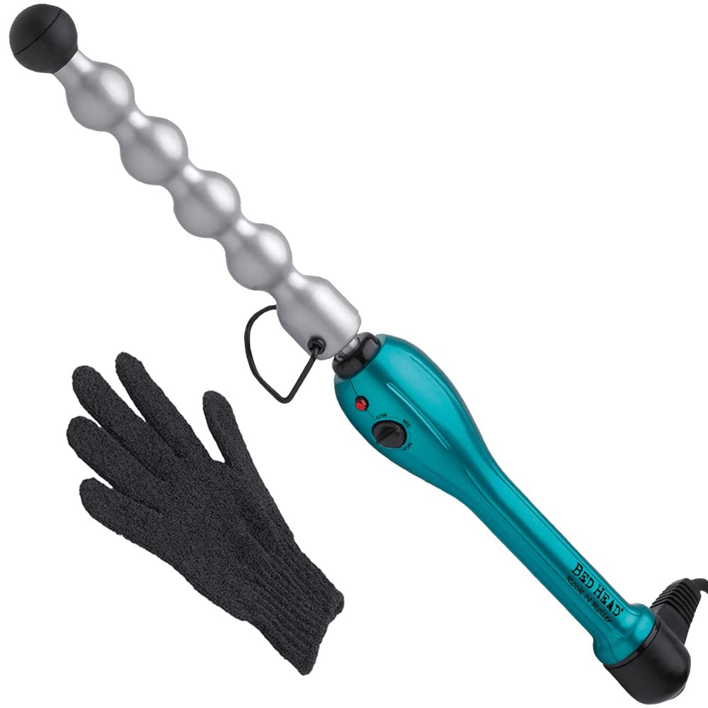Bed Head Rock N Roller Clamp Free 2in1 Curling Wand | Round Barrel for Tousled Waves