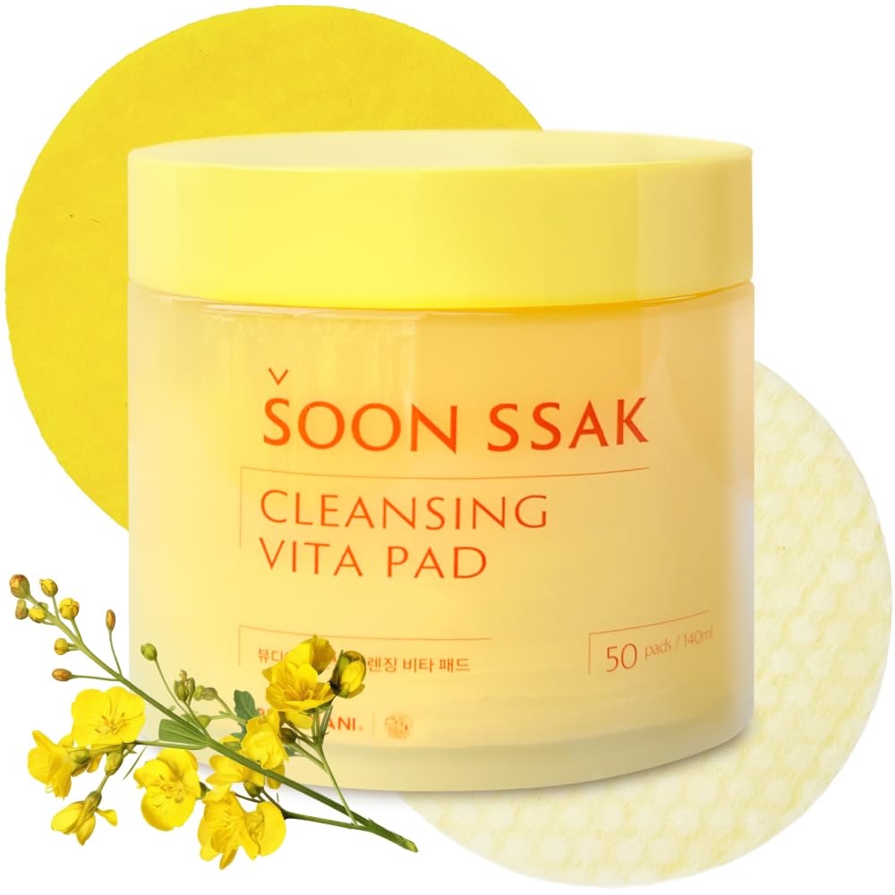 Beaudiani Soonssak Cleansing Vita Pad, 50 Pads, Makeup Remover Cleansing Pad, Mild Cleansing Pad, Korean Facial Cleansing Pads,