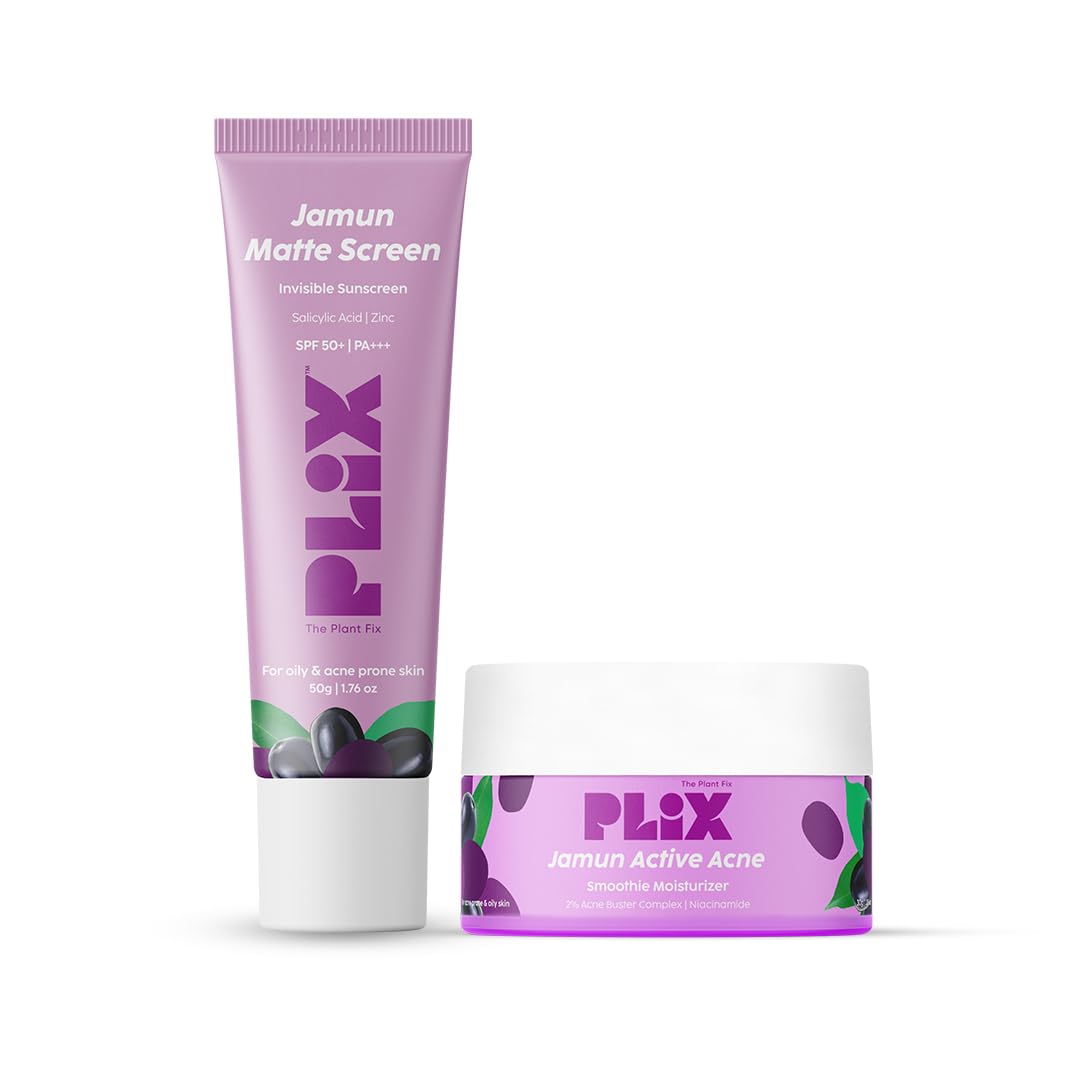 The Plant Fix Plix Acne Combo,Moisturizer & Sunscreen (30Gm + 50Gm),Spf 50 Combination Of 2% Salicyclic Acid & Niacinamide For H