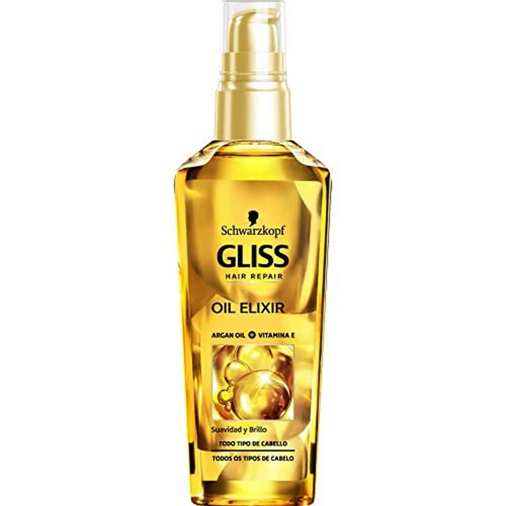 Gliss  Daily Elixir Oil  Nutrition and Shine Hair Oil  3 units of 75ml  Schwarzkopf