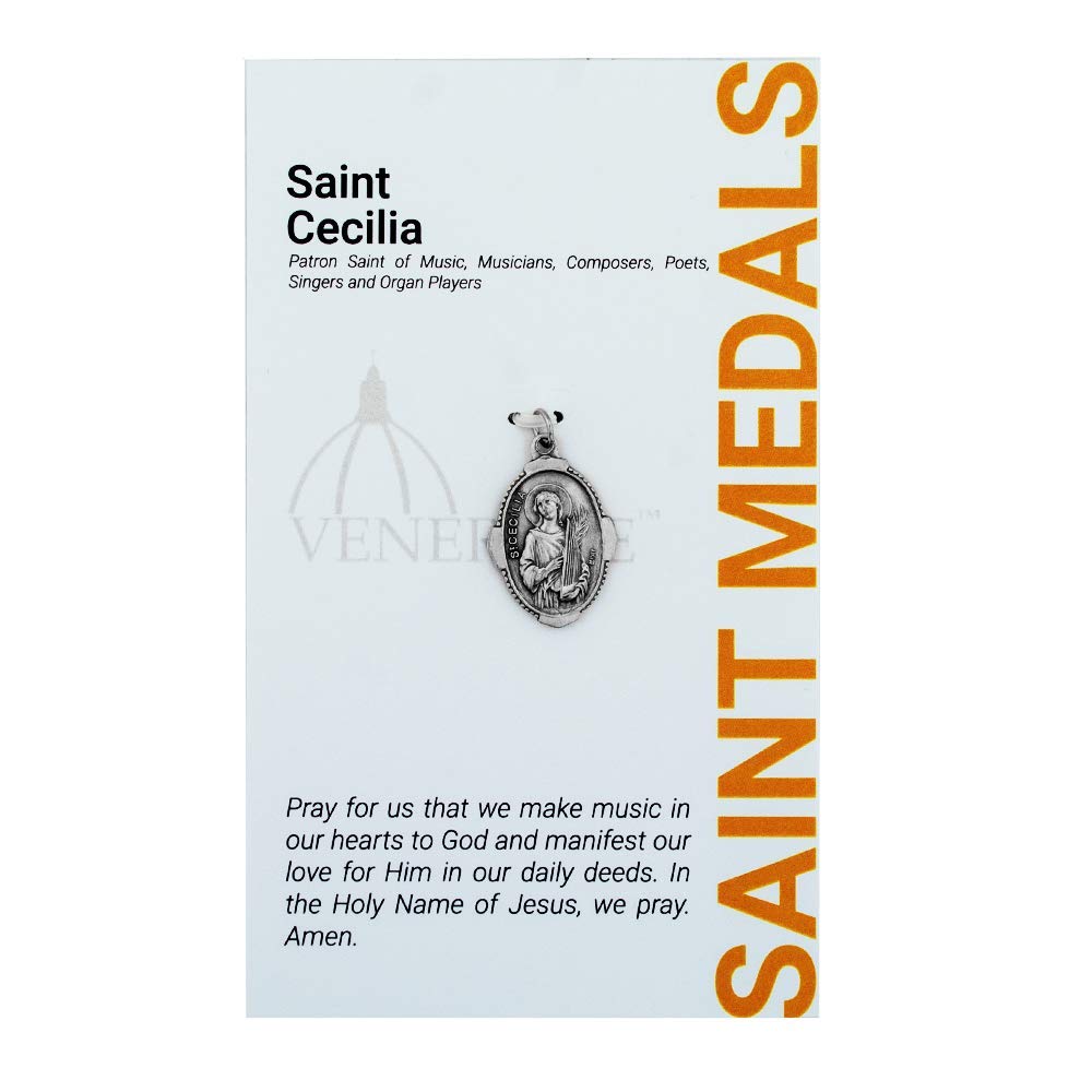 Venerare 1 Saint and Holy Subject Medal with Prayer Card | Over 25 Different Saints | Durable and Detailed Charm | Pendant Medal