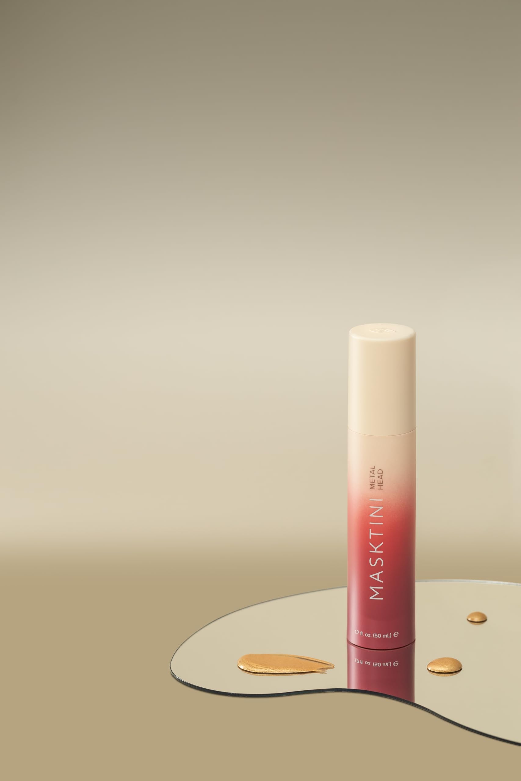 Masktini Metal Head Gold Brightening Mask, 1.7 Oz - Vitamin C Face Mask - Hydrating Face Mask - Skin Care For Dry And Dull Skin