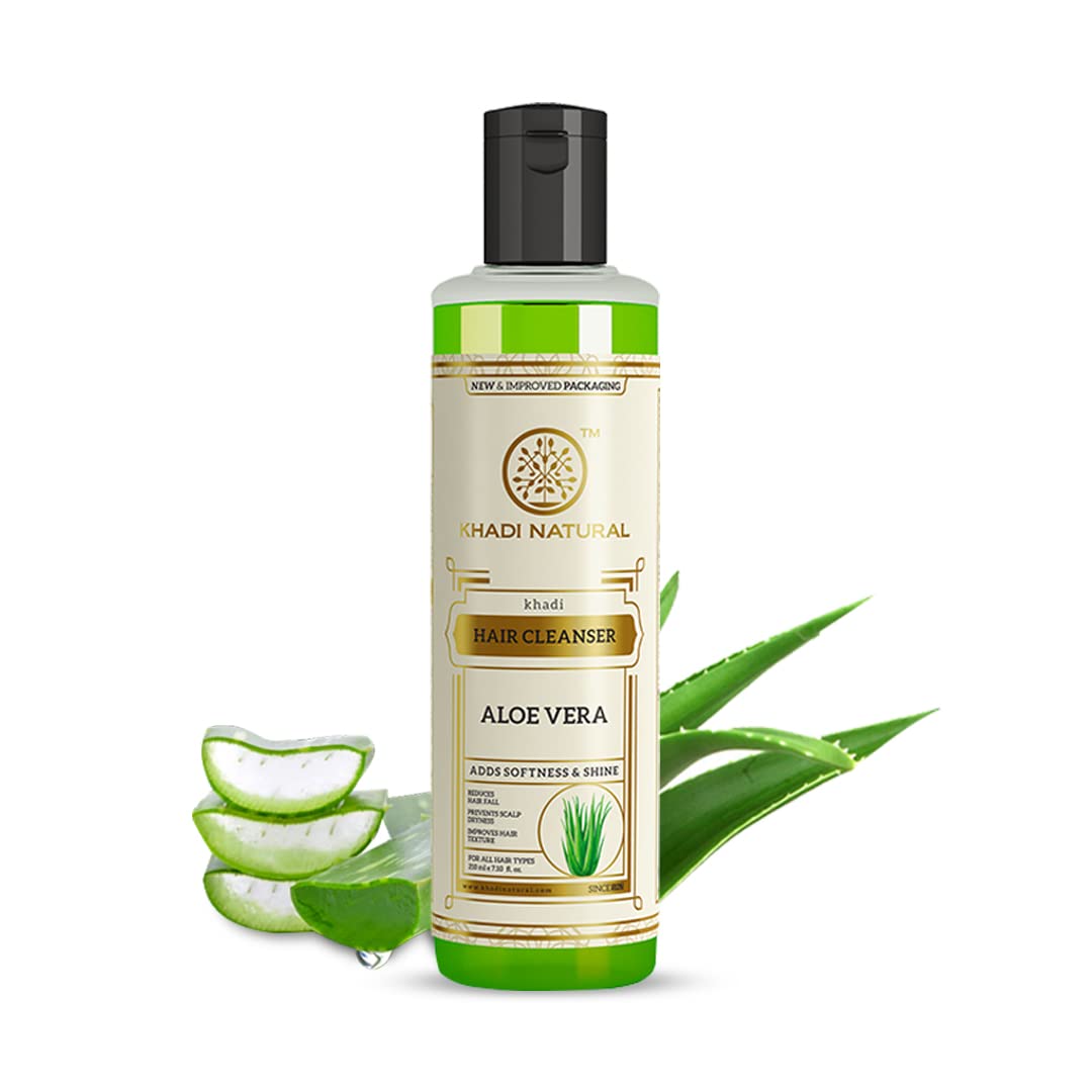 Khadi Natural Aloe Vera Hair Cleanser| Natural Hair Cleanser For Healthy Hair| Boosts Hair Growth| Reduces Hairfall |Suitable Fo