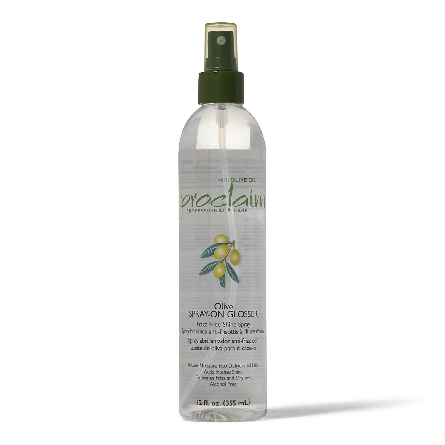 Proclaim Olive Spray On Glosser, Detangling, Smoothing, Anti-frizz, Relaxed or Permed Hair, Paraben free, Sulfate Free, Enhances