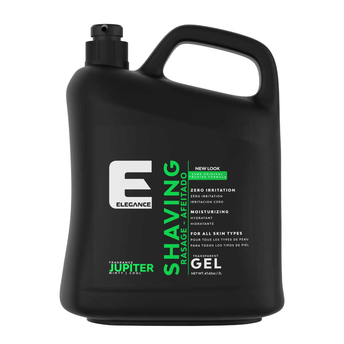 Elegance Shave Gel - Zero Irritation - All Skin Types - Moisturizing (67.6oz or 2L)