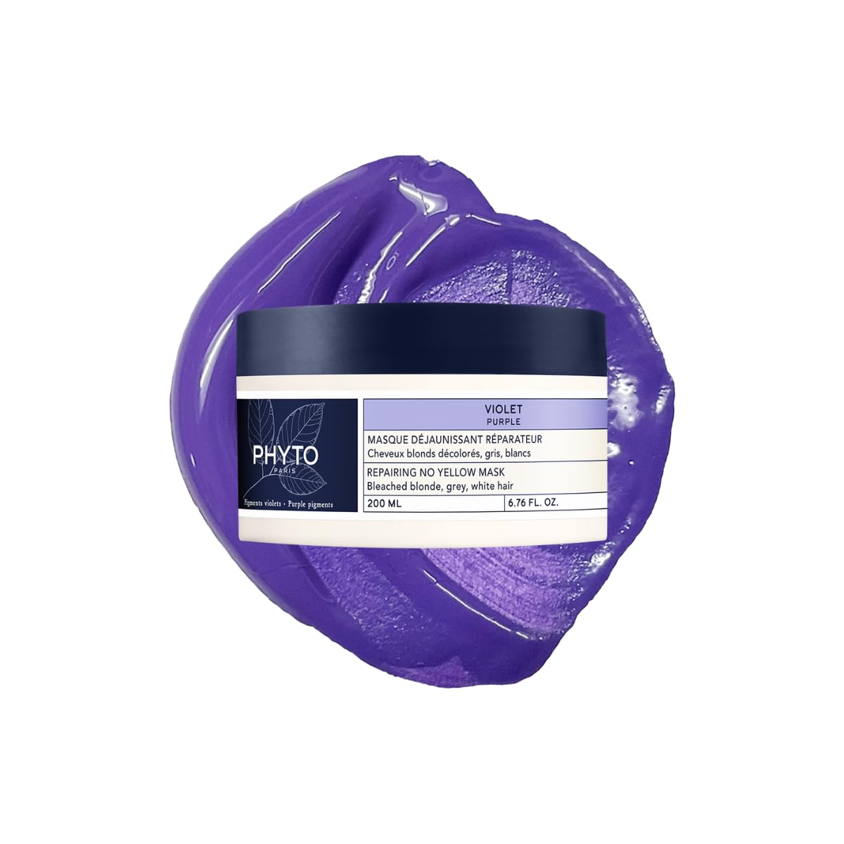 Phyto Purple Repairing Hair Mask for Blonde Highlighted Hair - Neutralizes Yellow Tones, Reduce Brassiness & Condition Dry, Dama