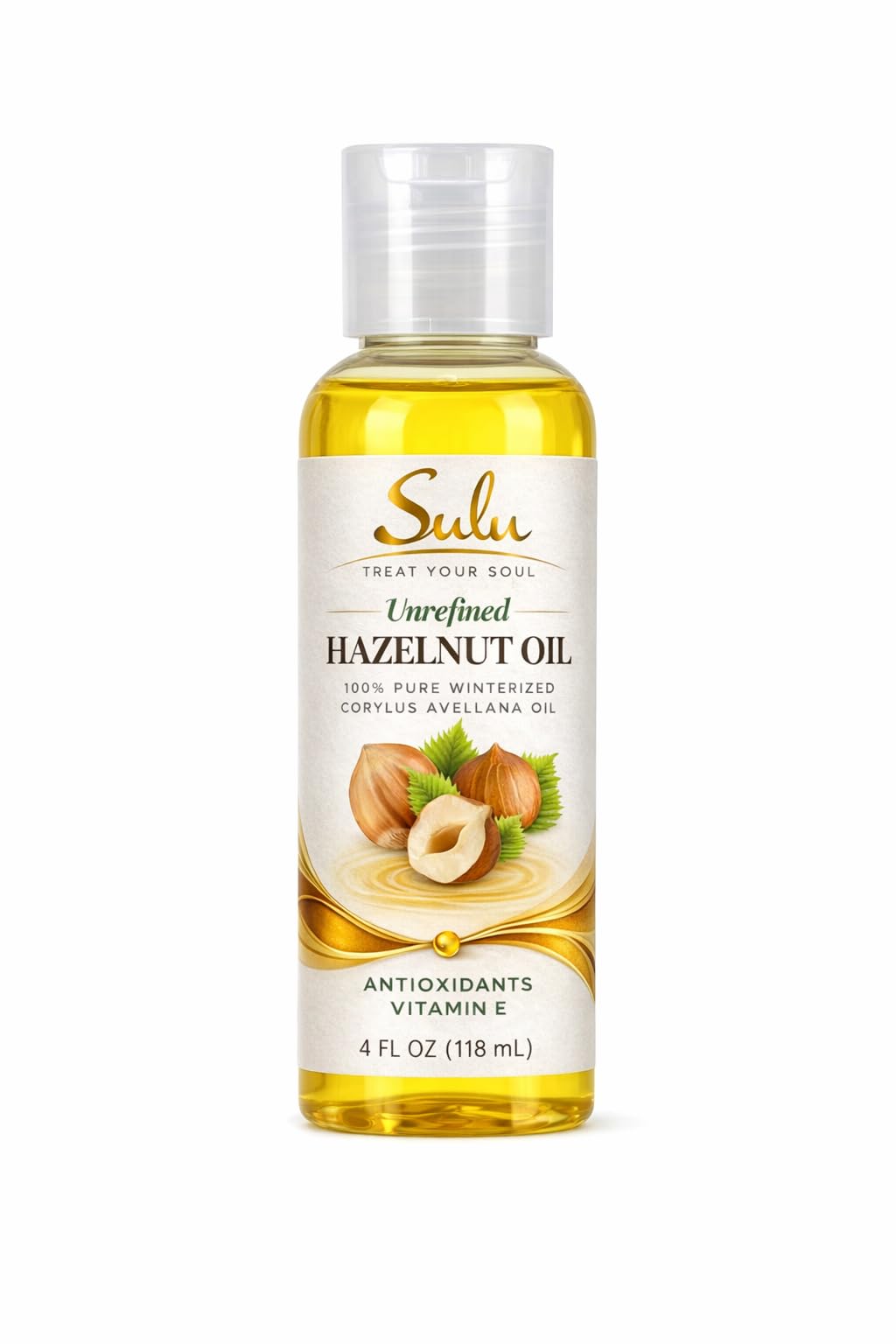 SULU ORGANICS 100% Pure All natural Hazelnut Oil (4 oz)