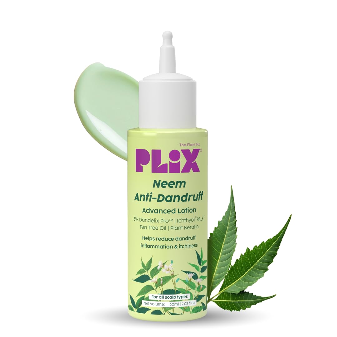 The Plant Fix Plix Neem AntiDandruff Advanced Lotion | Reduce Dandruff, Itching & Irritation | With Dandelix Pro & Ichthyol Pal