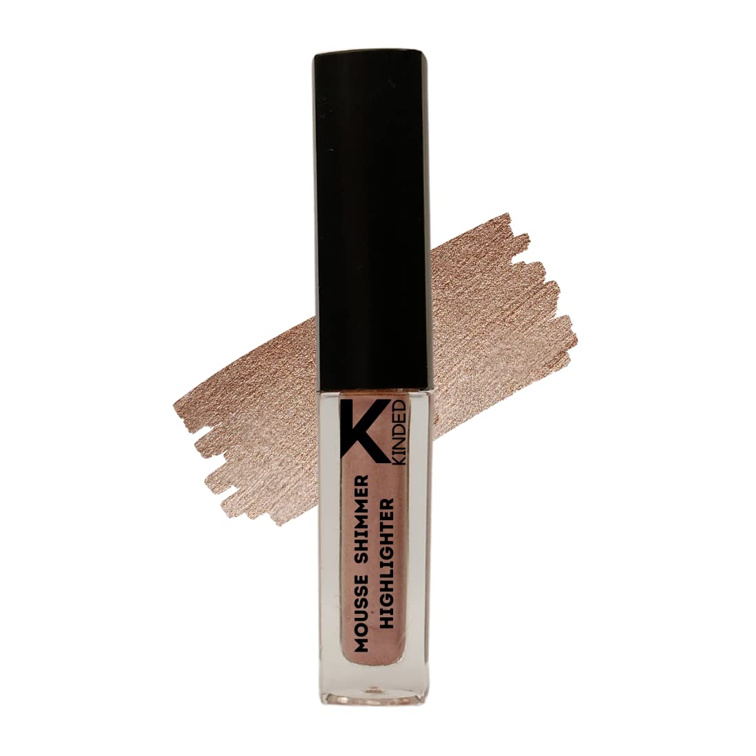 Kinded Mousse Shimmer Highlighter Illuminator Liquid Multipurpose Bronzer Blush Chrome Metallic Eye Shadow For Face Makeup Shine