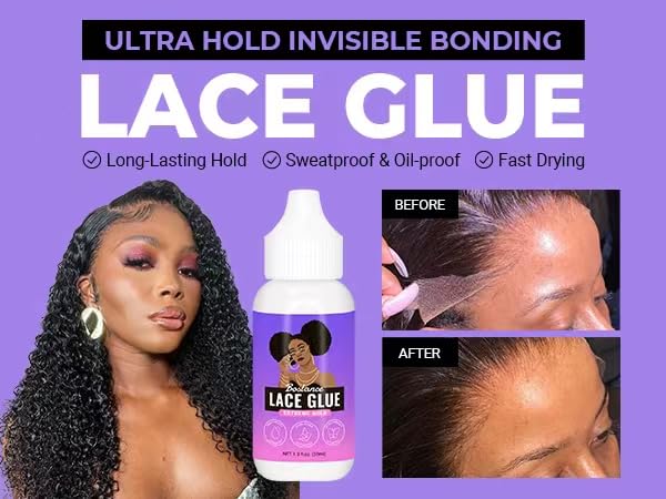 Boslance Lace Glue Wig Glue Invisible For Lace Front Wigs, Lace Bonding Glue,Wigs Glue On,Waterproof Hd Lace Wig Glue With Tools