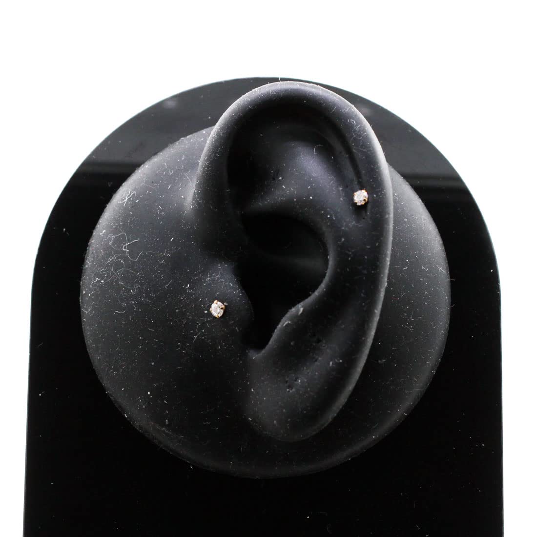 NewkeepsR 2PCS-0.8mm(20g) Titanium Gold Plated Press Fit Threadless Push Pop In Labret Lip Monroe Tragus Smallest Flatback Earri