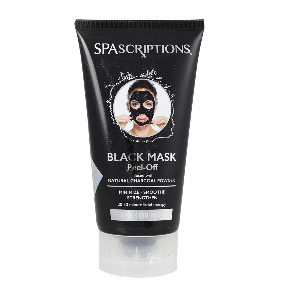 SpaScriptions 5 oz 150 ml Black Mask, Blackhead Remover Mask, Blackhead Peel Off Face Mask, Charcoal Face Mask, Blackhead Mask, 