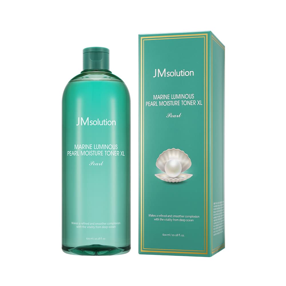 Jmsolution Marine Luminous Pearl Moisture Toner X-Large 20.28 Fl Oz - Korean Skincare For Hydration & Radiance