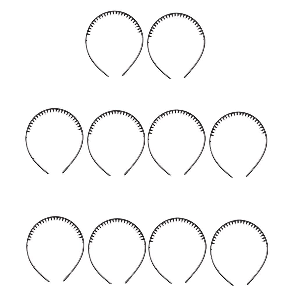 ATORSE?10pieces PVC Teeth Comb Hairband Hair Hoop Headband DIY Craft