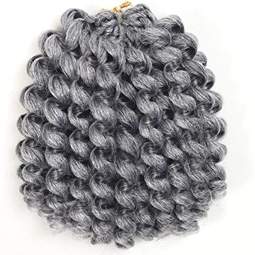 3Packs 2X Ringlet Wand curl Jamaican Bounce 8 inch Synthetic crochet Hair Extensions crochet Braiding Hair 20 Roots (8Inch (Pack