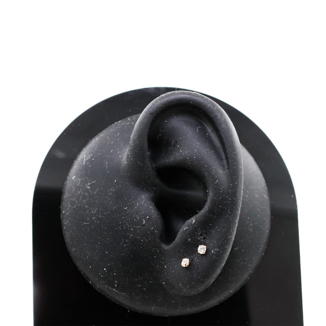NewkeepsR 2PCS-0.8mm(20g) Titanium Gold Plated Press Fit Threadless Push Pop In Labret Lip Monroe Tragus Smallest Flatback Earri