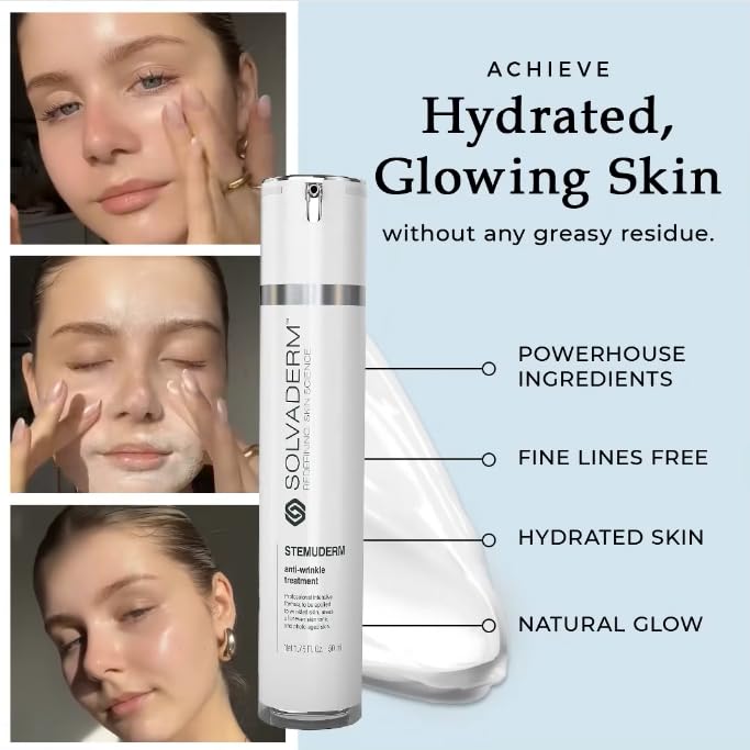 Stemuderm Face & Eye Cream - Anti Aging Skincare - Daily Moisturizer For Fine Lines, Wrinkles & Eyebags - Supports Natural Produ