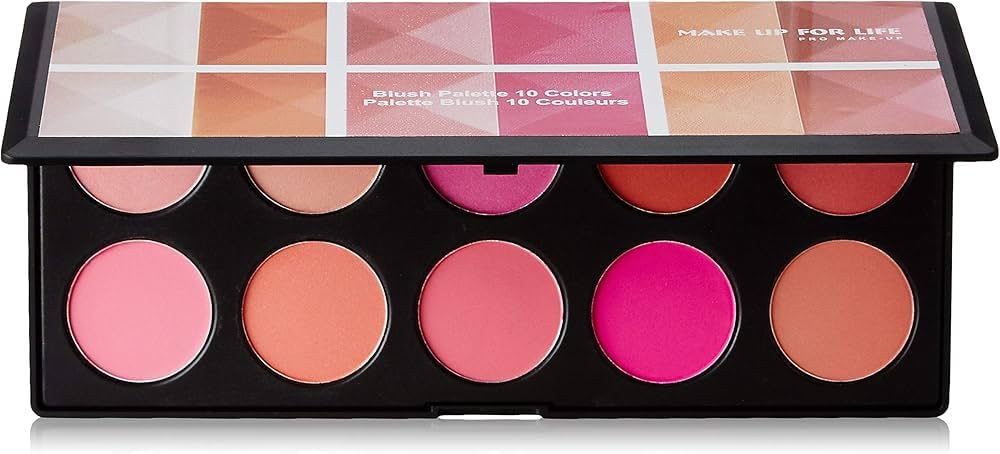 Make Up For Life Professional 6 Colors Studio Blush Palette, 01 Multi, 25G
