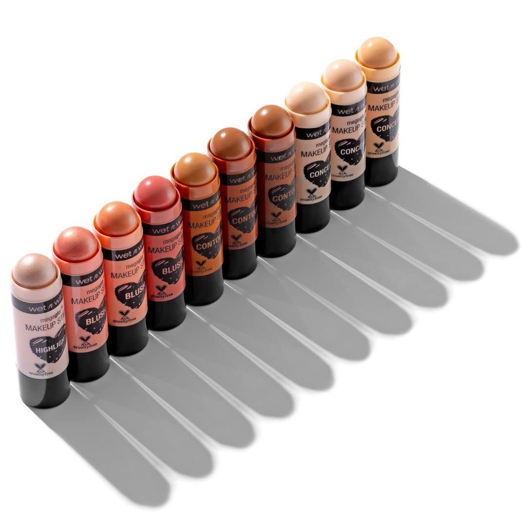Wet N Wild Megaglo Blush Stick Conceal & Contour, Hustle & Glow  Matte  Face Multistick Makeup Multistick  For Cheeks  Cream