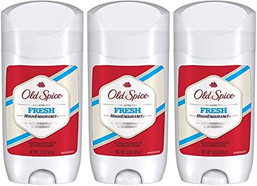Old Spice High Endurance Anti-Perspirant Deodorant Invisible Solid Fresh 3 oz (Pack of 3)