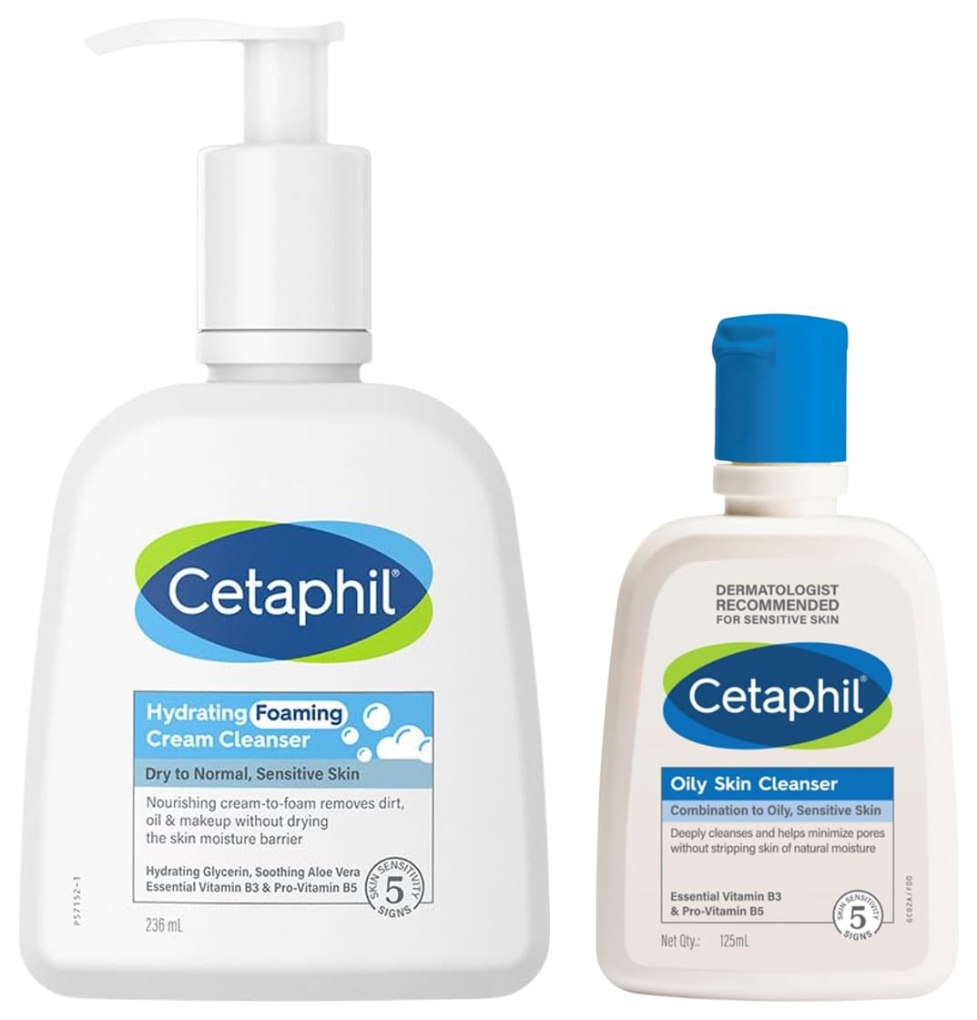 Cetaphil Oily Skin Cleanser Daily For Oily Acne Prone Skin Gentle Foaming 125Ml Hydrating Foaming Face Wash Cream To Foam Cleans