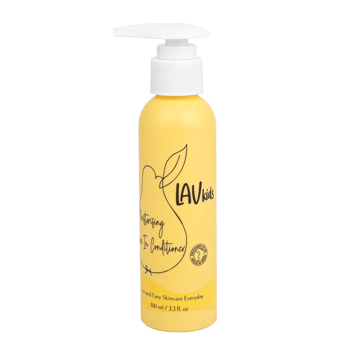 LAV KIDS Leave-In Conditioner for Soft Hair, Easy Brushing, Natural Shine, Algae Extract, Smoothing, Hydration Lock-In, Pear Fra