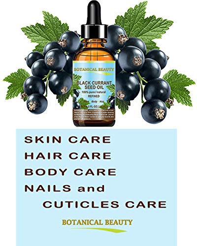 Botanical Beauty Black Currant Seed Oil 100% Pure Natural Undiluted Refined Cold Pressed Carrier Oil. 0.5 Fl.Oz. - 15Ml. For Ski