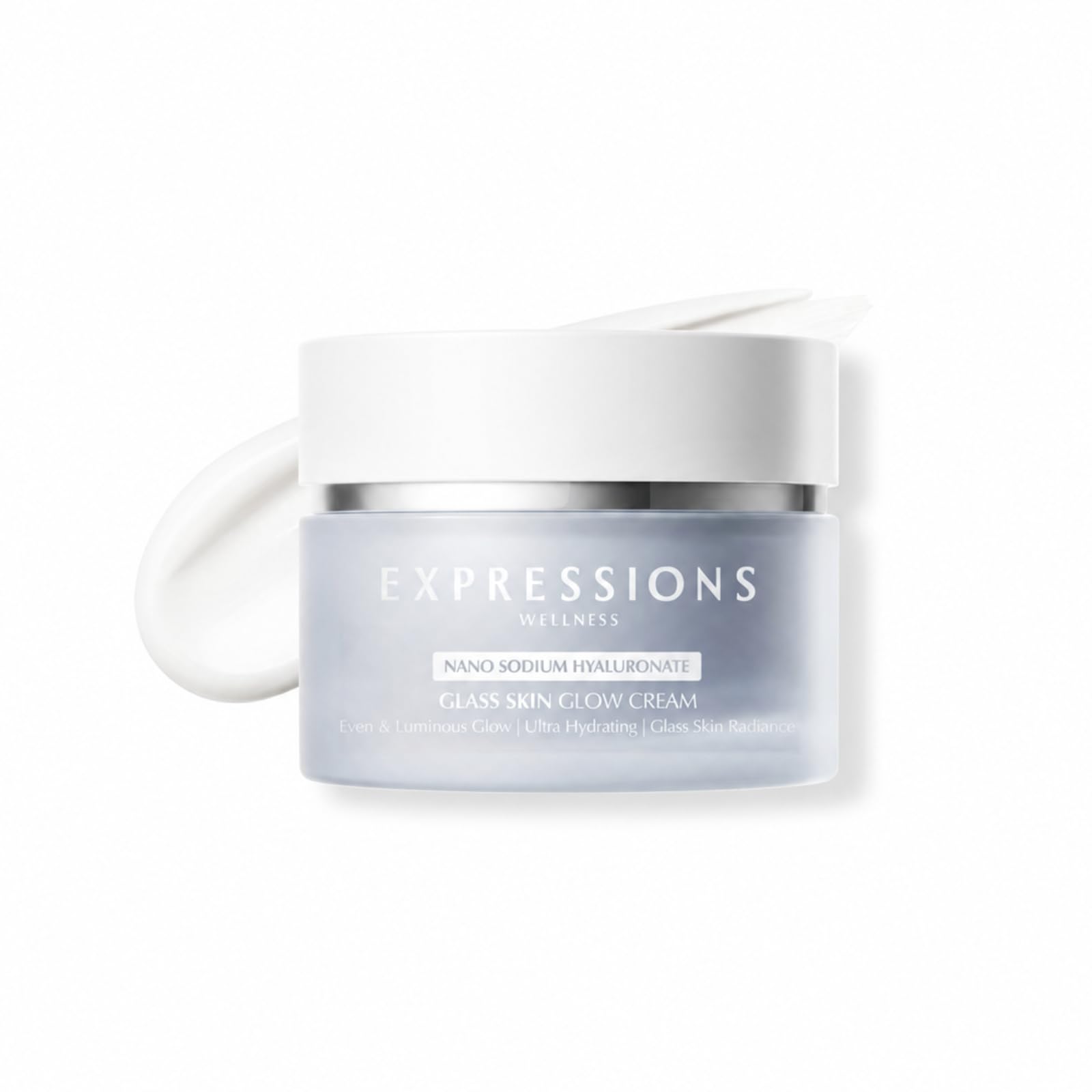 EXPRESSIONS WELLNESS Glass Skin Face Cream Moisturizer for Dry Skin, 1.6 Oz