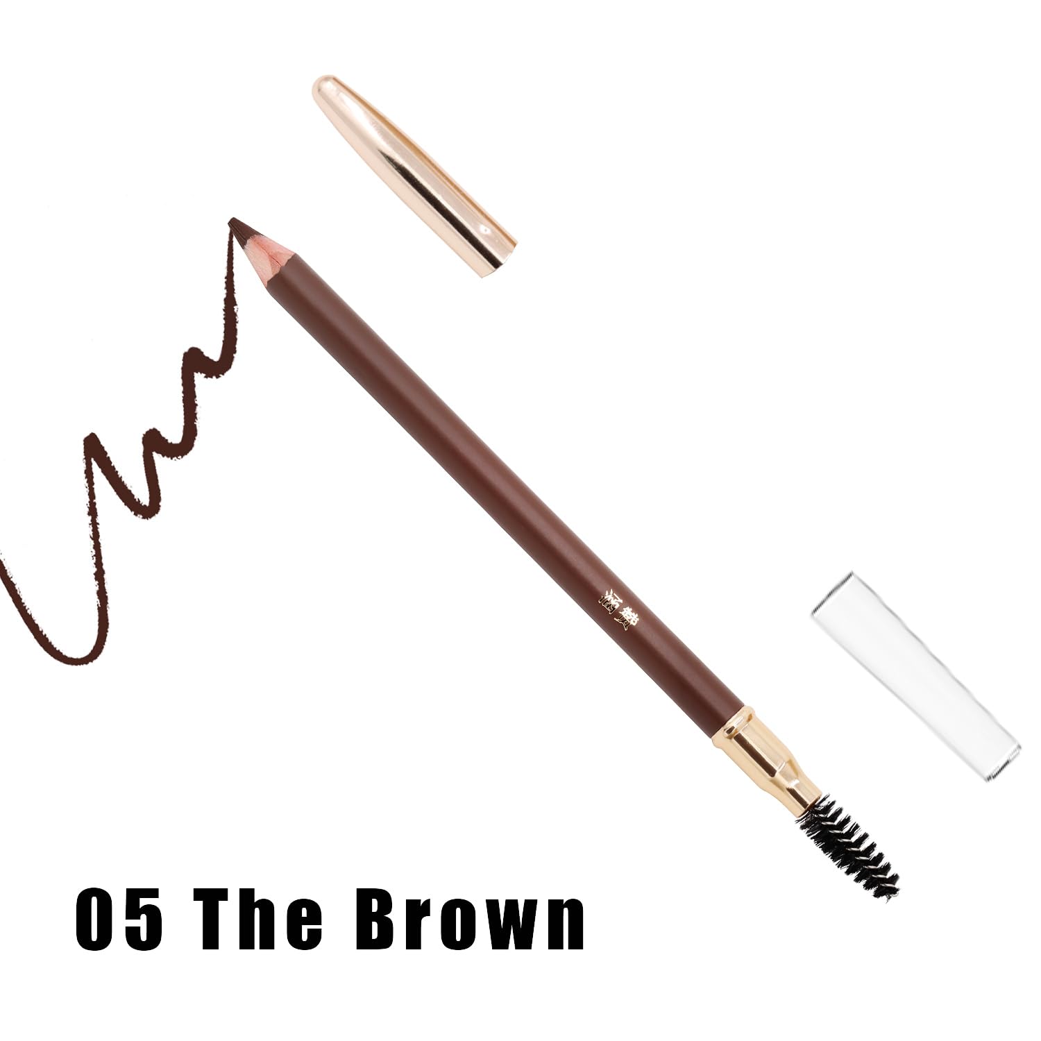 Bodermincer Eyebrow Pencil Longlasting Waterproof Durable Automaric Liner Eyebrow 5 Colors To Choose (5Pcs, 5# Brown)