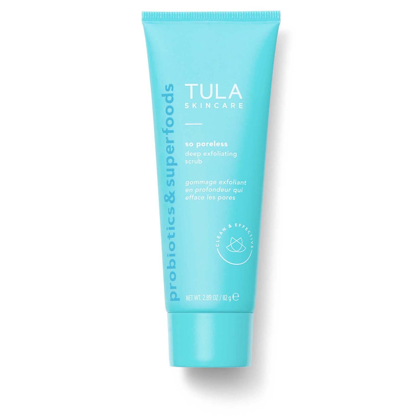 TULA Skin Care So Poreless Exfoliating Blackhead Scrub - Powerful and Gentle Exfoliation, Refreshing and Smoothing, Contains Pro