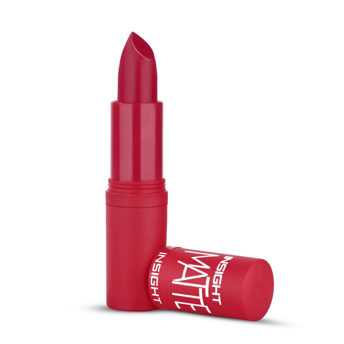 Insight Matte Lipstick | Ultra Creamy | Highly Pigmented Formula | Intense Color Payoff | Fade-Proof Lipstick | Pink Me Red-4.2G