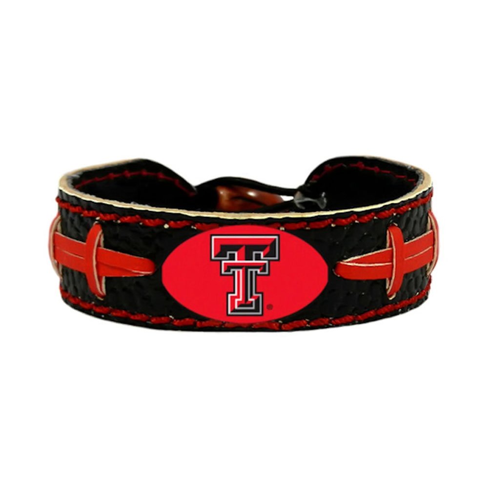 NCAA Texas Tech Red Raiders Team Color Football Bracelet