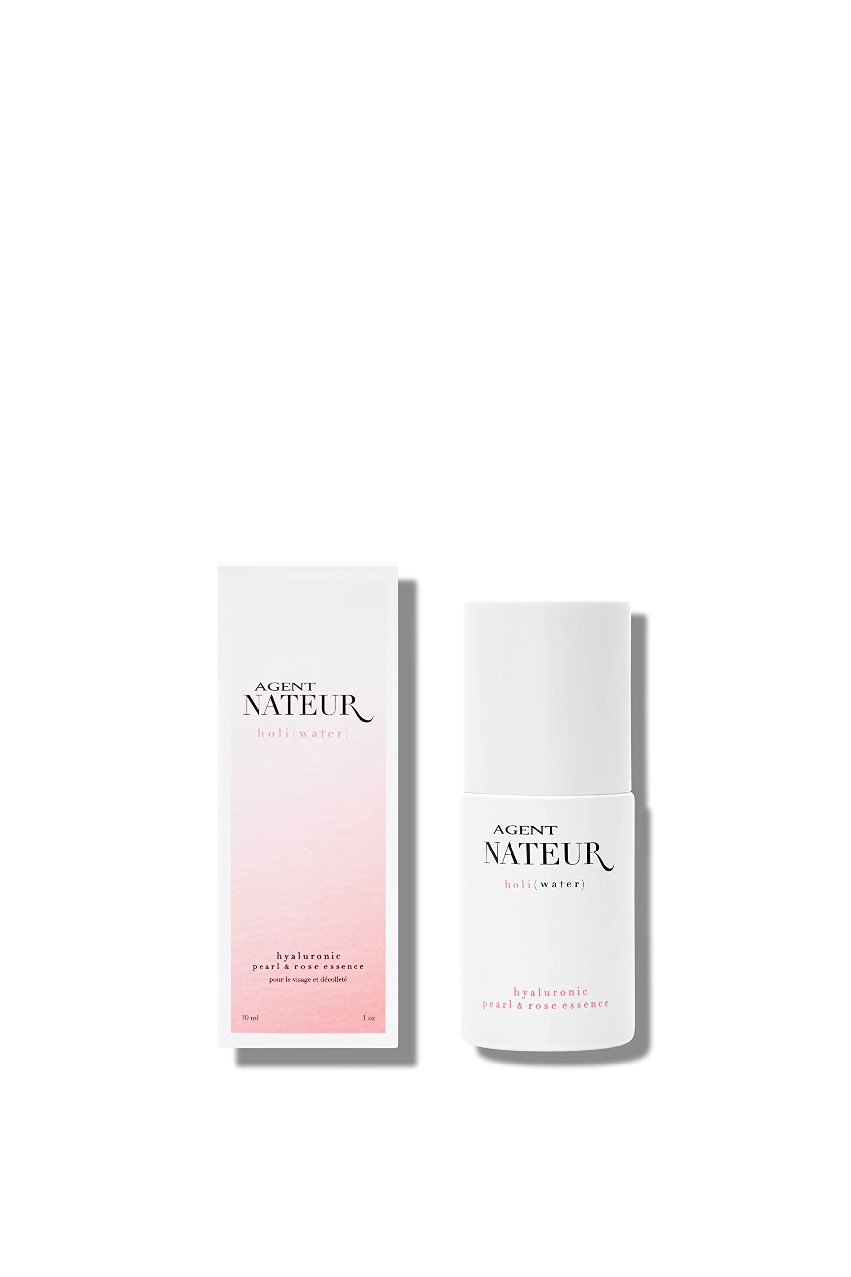 Agent Nateur - Holi (Water) Natural Pearl + Rose Hyaluronic Essence | Luxury, Non-Toxic Clean Skincare (Travel Size, 1 Oz | 30 M