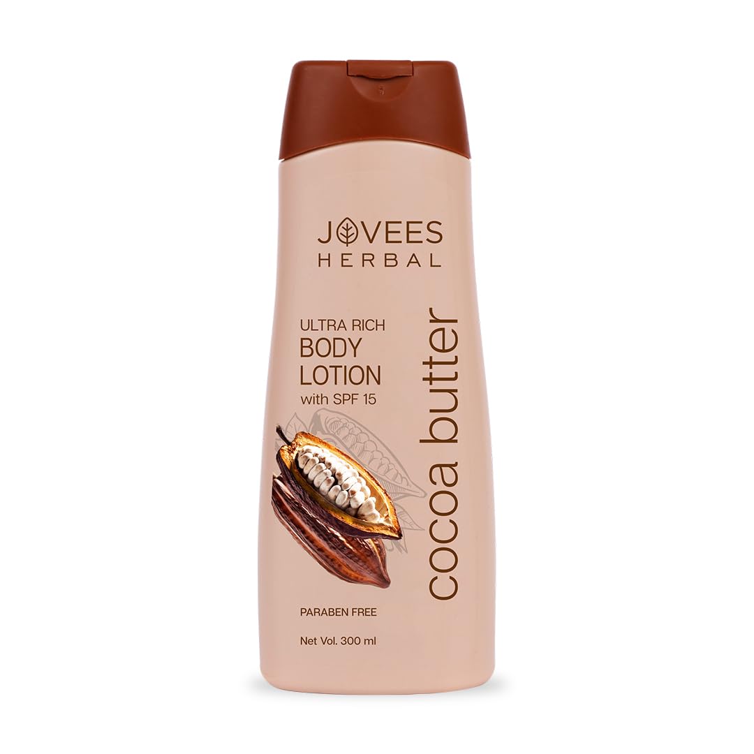 Jovees Herbal Cocoa Butter Deep Nourishing Winter Body Lotion 500Ml | Lightweight Formula With Cocoa Butter & Avocado Oil | Spf 