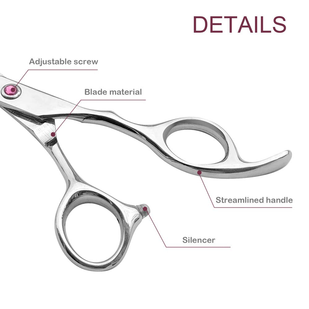 Hair Cutting Scissors Set Professional Kids/Women/Men 6.5 Inch Saftey Round Head Hair Cut Scissors Kit With Cutting Scissors Thi
