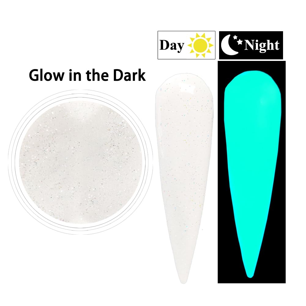 Glow in the dark Milky White Acrylic Nail Powder for Nails Art 1OZ AP062 Shimmery