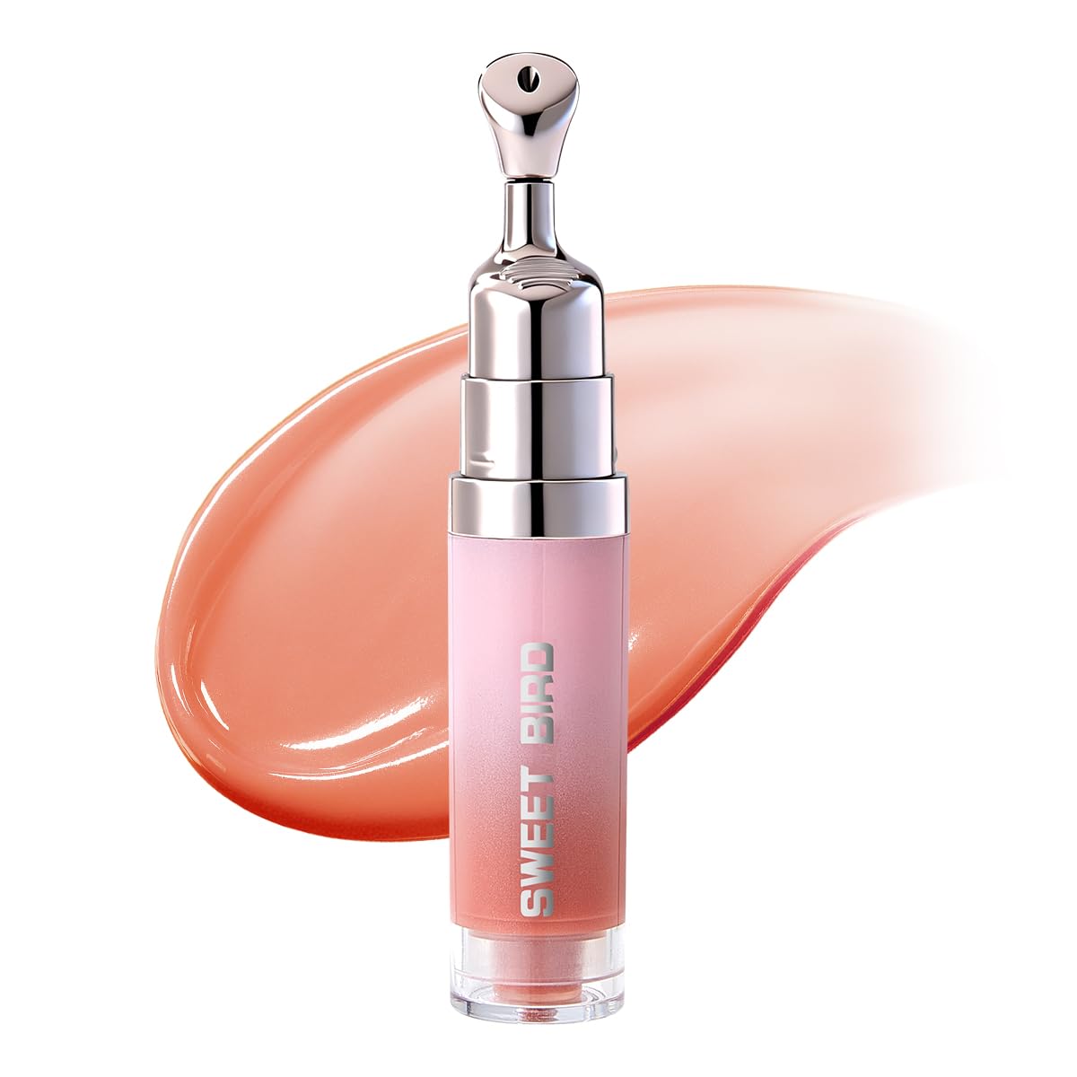 URQT Peptide Brightening Lip Serum for Fuller Looking Lips, Hydrating Plumping Lip Oil, Smooth Lip Lines & Enhance Natural Pink 